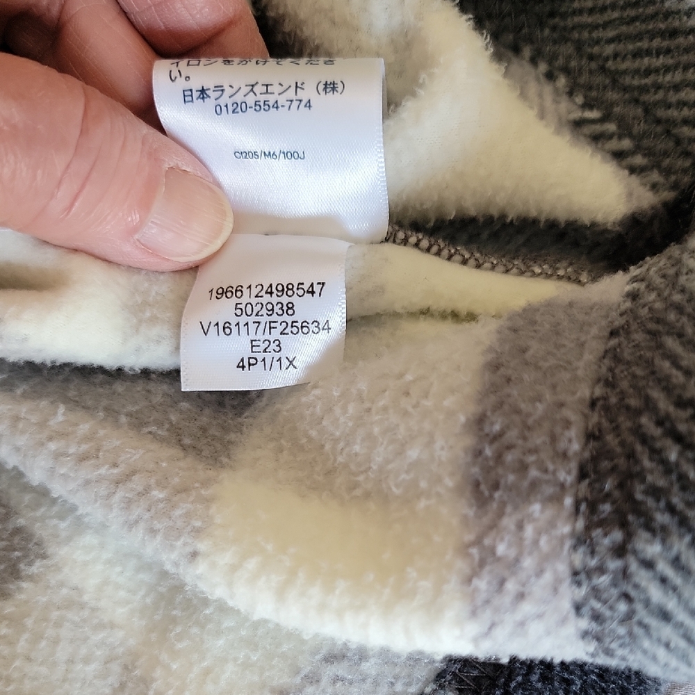 Lands' End Checkered Half-Zip Sweater - Picture 6 of 11